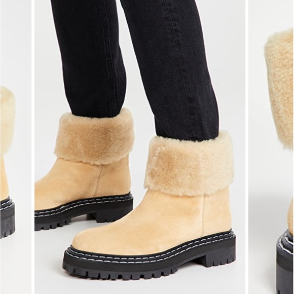 Proenza Schouler Shoes - Proenza Schouler Lug Sole Shearling Ankle boots